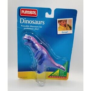 Vintage Playskool Toy Dinosaur Ceratosaurus Figure 1997 Purple